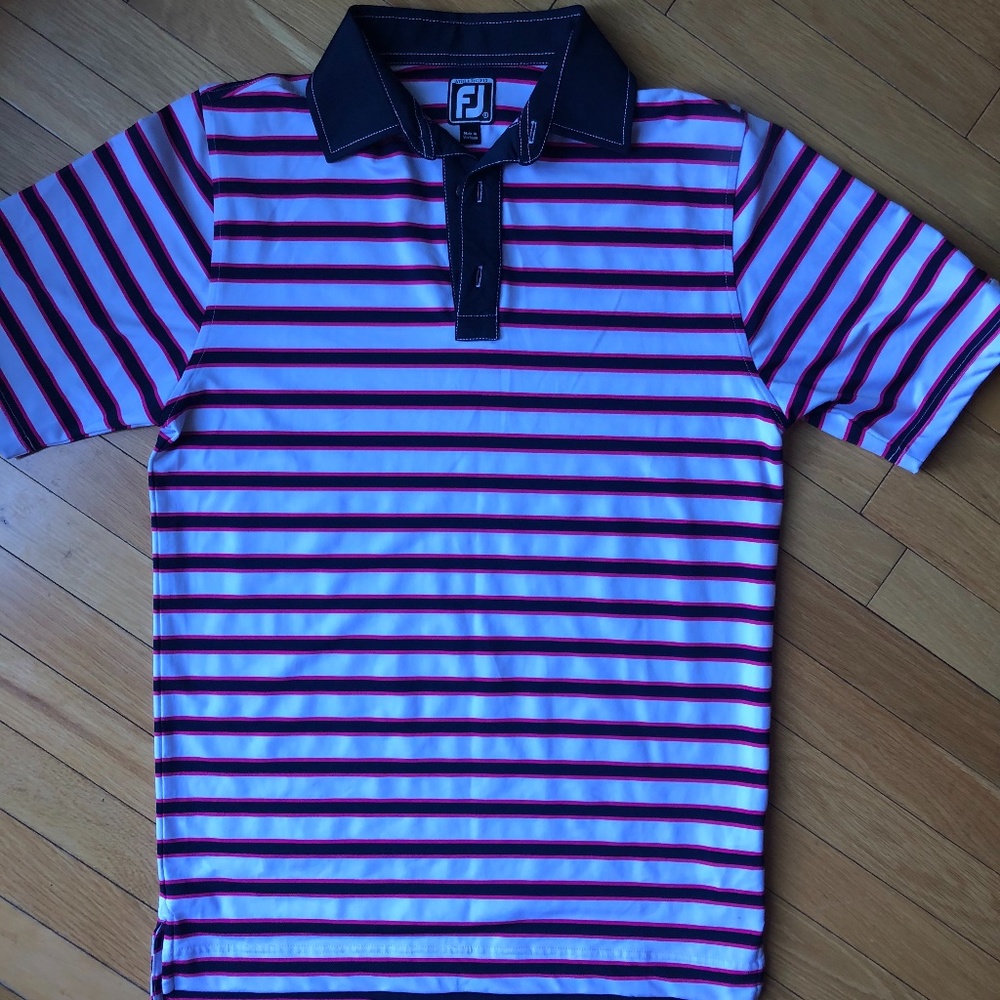Foot Joy Men's Athletic Fit Lisle Golf Polo - S